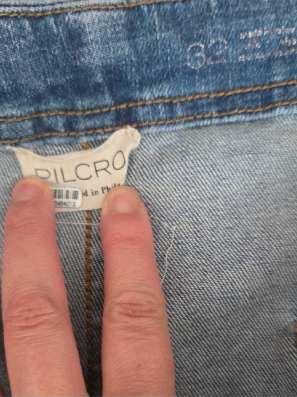 Pilcro Leni Mid-Rise Tapered Barrel Jeans Size 32 Western Boho Hippie Casual - Picture 6 of 10